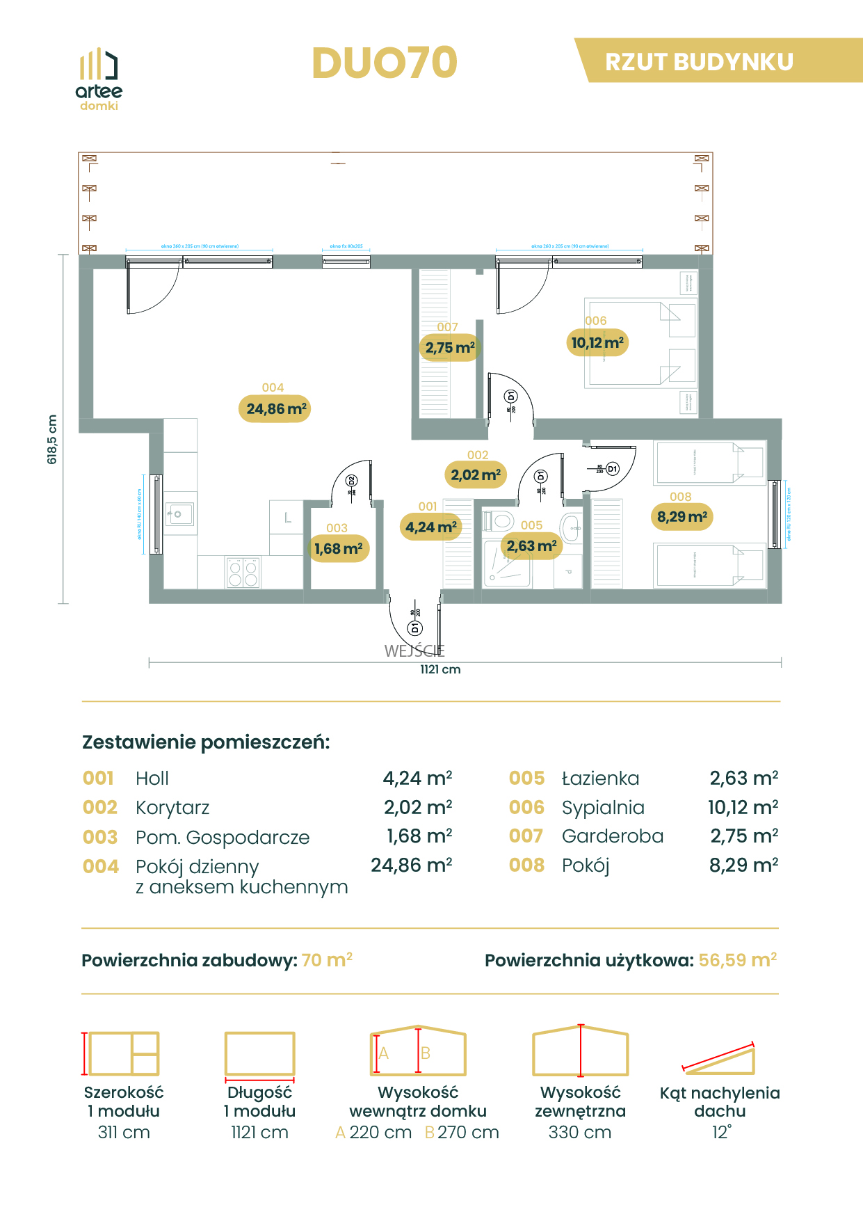 Rzut DUO 70m²